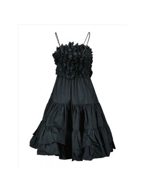 Sukienka midi z falbankami Msgm czarna