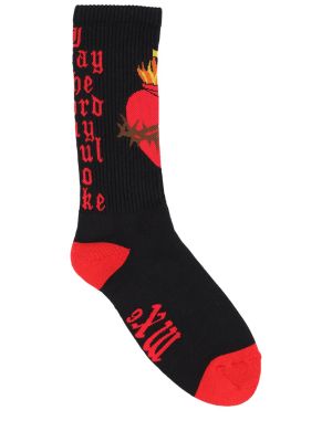 Чорапи със сърца Saint Michael черно