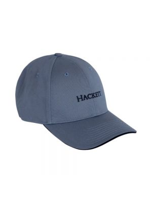 Niebieska czapka z daszkiem bawełniana Hackett