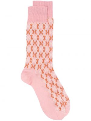 Calcetines con estampado de rombos Marni rosa