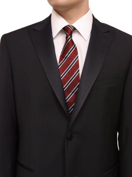 Шелковый галстук Zegna красный