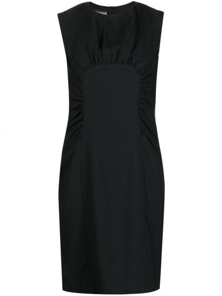Viskózové mini šaty bez rukávů na zip Boutique Moschino - černá