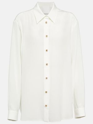 Bluză de mătase Givenchy alb