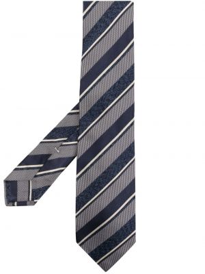 Jedwabny krawat w paski Kiton