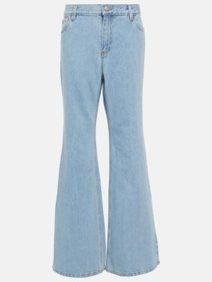 Kõrge vöökohaga alt laienevad teksapüksid Magda Butrym sinine