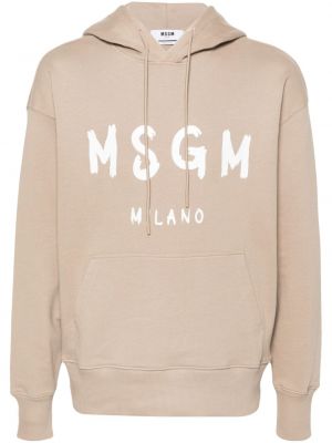Pamučna hoodie s kapuljačom s printom Msgm