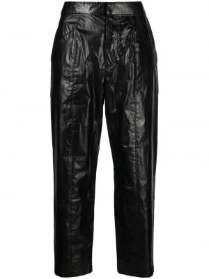 Βαμβακερό παντελόνι Isabel Marant μαύρο