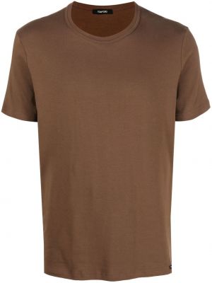 T-shirt col rond Tom Ford marron