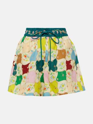 Pantalones cortos de lino de flores Alemais