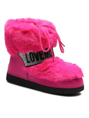 Cizme de zăpadă Love Moschino roz