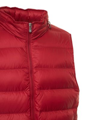 Péřová vesta z nylonu Brunello Cucinelli červená