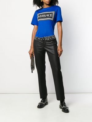 Pantalones con cuentas Versace Pre-owned negro
