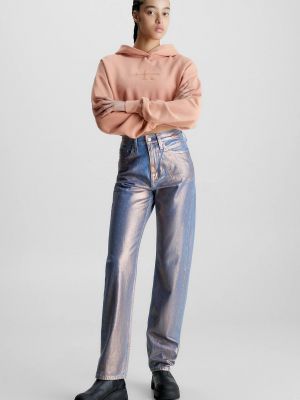 Прямі джинси з високою талією Calvin Klein Jeans золоті