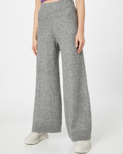 Меланжирани широки панталони тип „марлен“ Esprit сиво