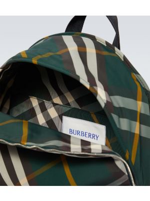 Kockovaný batoh Burberry zelená