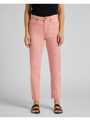 Straight fit džíny Lee růžové
