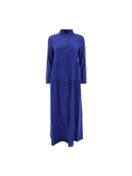 Sukienka koszulowa relaxed fit Aspesi niebieska
