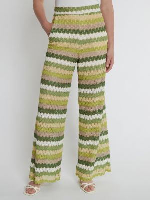 Широкие брюки Ana Alcazar зеленые