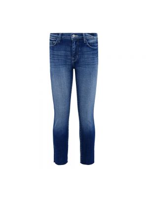 Niebieskie jeansy skinny z wysoką talią slim fit L'agence