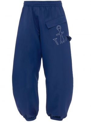 Pantaloni con stampa Jw Anderson blu