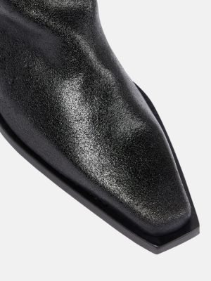 Usnjene gumijasti škornji Ann Demeulemeester črna