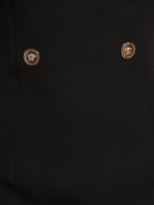 Vlněné mini šaty Versace černé