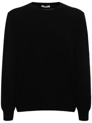 Suéter de lana de punto Lemaire negro
