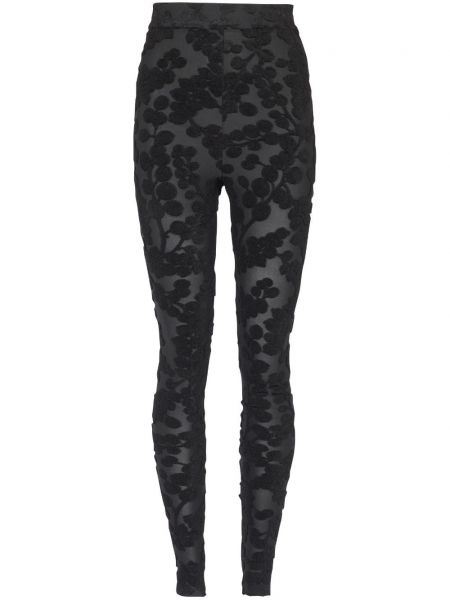 Blomstrede leggings Balmain sort