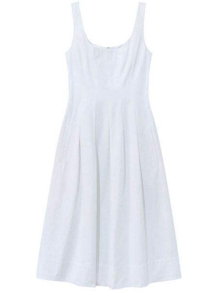 Robe droite plissé Proenza Schouler White Label blanc