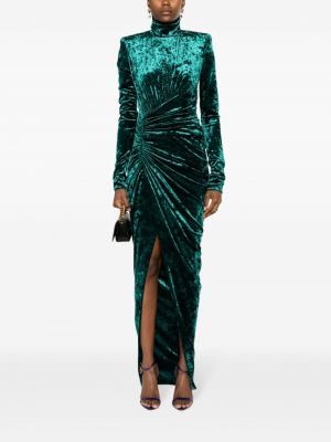 Aksamitna sukienka wieczorowa Alexandre Vauthier zielona