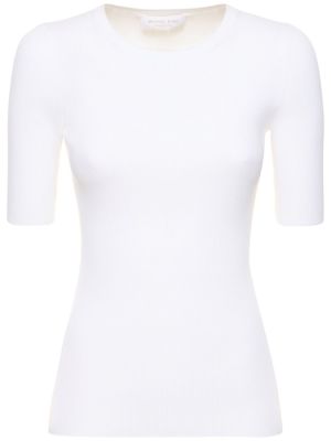 Sweter z wiskozy Michael Kors Collection biały