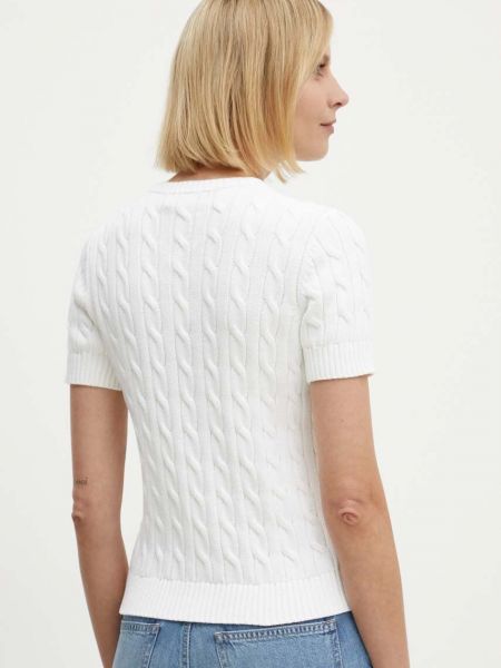 Бавовняний светр Lauren Ralph Lauren білий