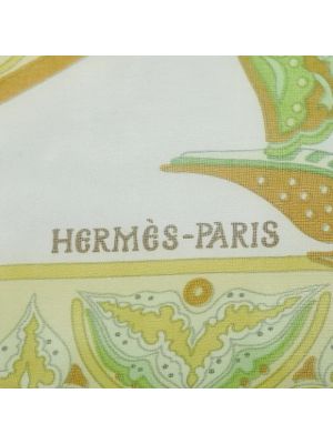 Jedwabna szal Hermès Vintage żółta