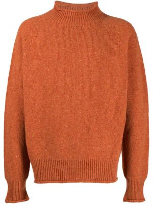 Плетен пуловер Ymc оранжево