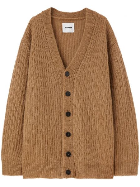 Kort sweater med knapper Jil Sander brun