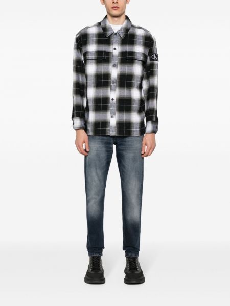 Flaneļa rūtainas džinsa krekls Calvin Klein Jeans