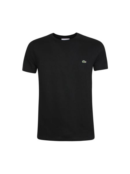 Koszulka w jednolitym kolorze Lacoste czarna