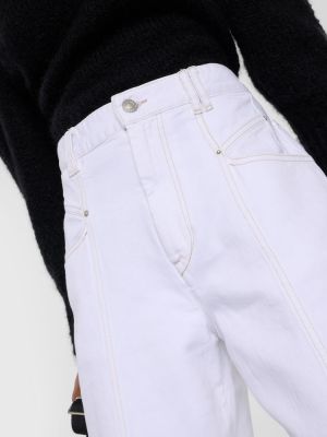 Voľné džínsy s vysokým pásom Isabel Marant biela