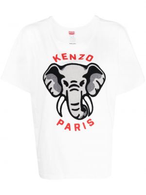 Tričko s potiskem Kenzo bílé