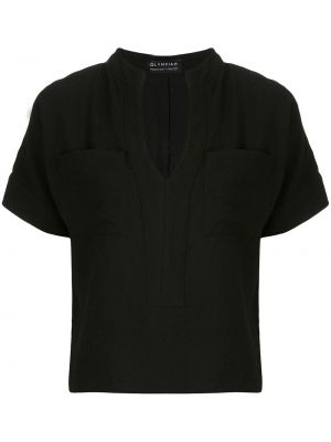Блуза с джобове Olympiah черно