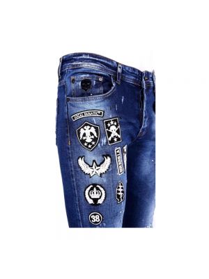 Zerrissene skinny jeans Local Fanatic blau