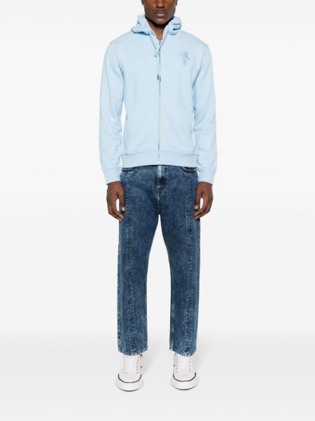 Kapučdžemperis ar apdruku Karl Lagerfeld zils