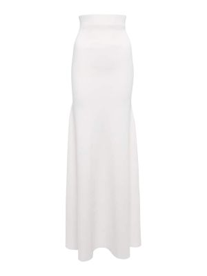 Pletené dlouhá sukně s vysokým pasem Victoria Beckham bílé