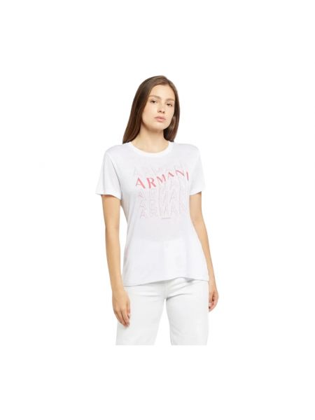 Koszulka casual Armani Exchange biała