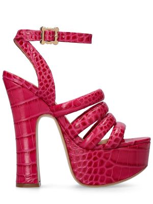 Кожени сандали Vivienne Westwood розово