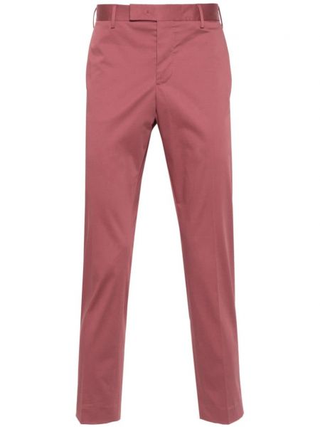 Puuvillased slim fit chino-püksid Pt Torino roosa