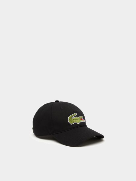 Бавовняна кепка Lacoste чорна