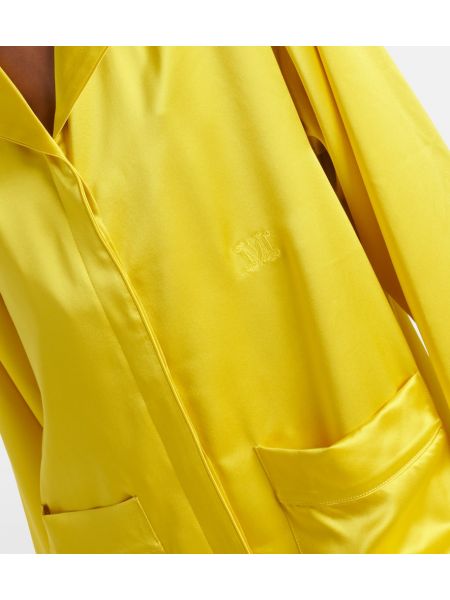 Šilkinė marškiniai Max Mara geltona