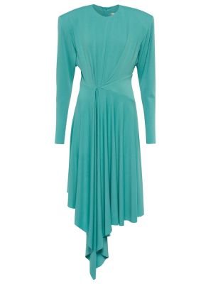 Sukienka midi z dżerseju drapowana Alexandre Vauthier niebieska