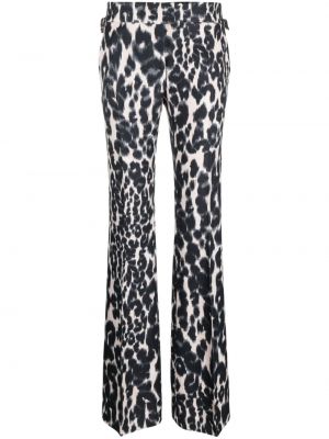 Pantaloni cu picior drept cu imagine cu model leopard Tom Ford